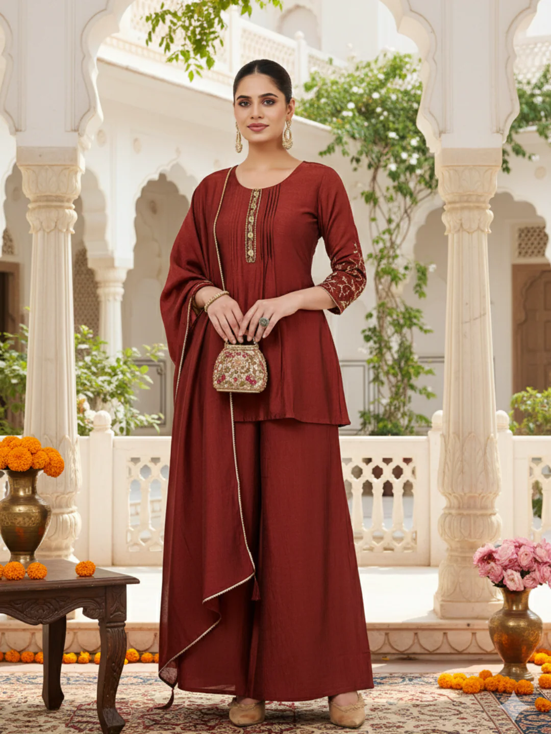 Peplum Top with sharara set for women